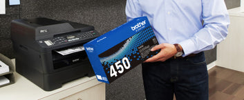 Brother Genuine TN450 4-Pack High Yield Black Toner Cartridge with approximately 2,600 page yield/ each cartridge