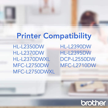 Brother Genuine TN760 "3-Pack" High Yield Black Toner Cartridge with Approximately 3,000 Page Yield/Cartridge