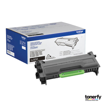 Brother Genuine TN850 2-Pack High Yield Black Toner Cartridge with Approximately 8,000 Page Yield/Cartridge