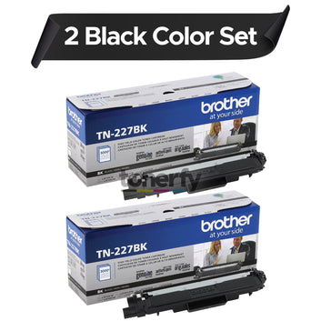 Brother TN227 Black High Yield Toner, 2/Pack