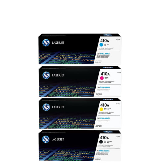 HP ORIGINAL 410A  4 Colors, CF410A, CF411A, CF412A CF413A  Toner Cartridge Set