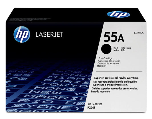 Genuine HP 55A Black Toner Cartridges, CE255A