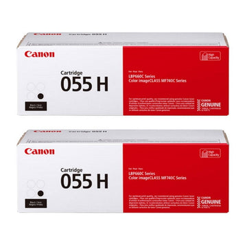Genuine Canon 055H "Pack Of 2"  High-Yield Black Toner Cartridges (3020C001)