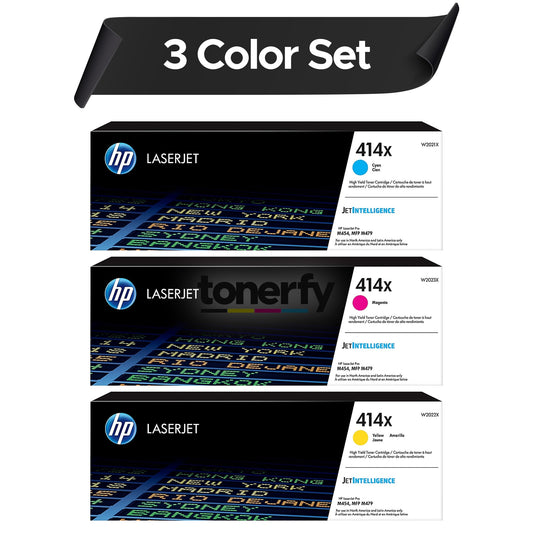 Genuine  HP 414X Toner Cartridge 3 COLOR SET W2021X, W2022X, W2023X