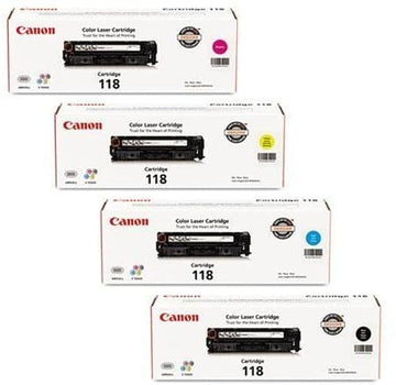 Genuine Canon 2660B015AA Original 118 Black, Cyan, Magenta, Yellow for The Color imageCLASS MF8350Cdn