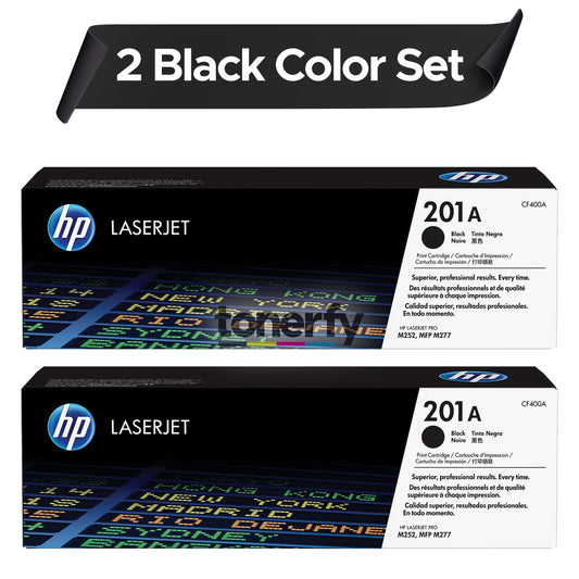 HP 201A Black Toner Cartridge, 2/Pack