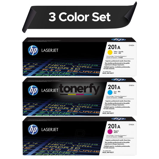 ORIGINAL HP 201A Cyan/Magenta/Yellow High Yield Toner Cartridge, 3/Pack