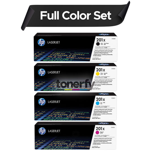 HP 201X Black/Cyan/Magenta/Yellow High Yield Toner Cartridge, 4/Pack