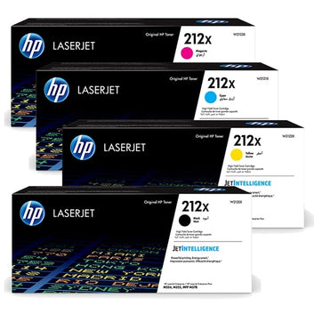 Genuine HP  212X, W2120X, W2121X, W2122X, W2123X,  High Yield Toner Cartridge Set