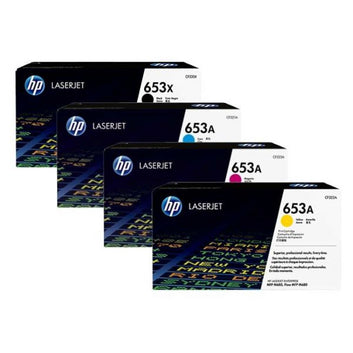 HP 653X 653A SET CF320X CF321A CF322A CF323A Original HP Toner Cartridge - Black, Cyan, Yellow, Magenta