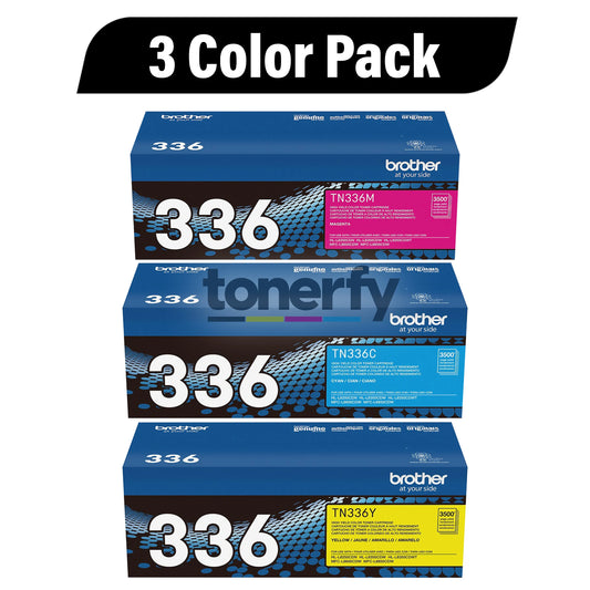 Brother Original TN336, 3 Color Set -CYAN, YELLOW, MAGENTA,