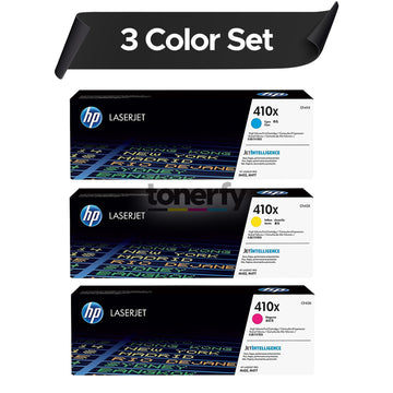 HP ORIGINAL 410X "3 Colors" CF411X, CF412X, CF413X  Toner Cartridge Set