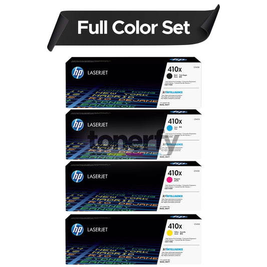 Original HP 410X Set CF410X CF411X CF412X CF413X High Yield Toner Cartridges Black Cyan Magenta Yellow