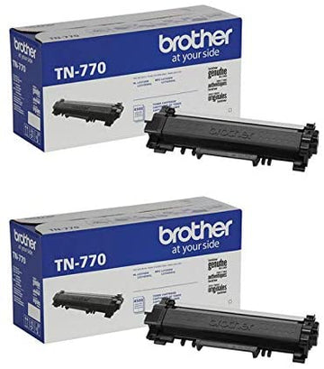 Genuine Brother  2-Pack TN770  Super High Yield Black Toner Cartridge with Approximately 4,500 Page Yield/Cartridge