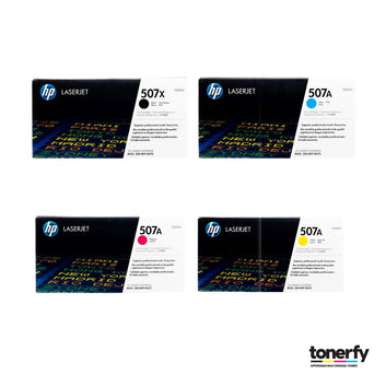 HP 507 Toner Cartridge Set Includes CE400X, CE401A, CE402A, CE403A