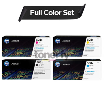Genuine HP 508X SET | CF360X CF361X CF362X CF363X | Original HP Toner Cartridge - Black, Cyan, Yellow, Magenta