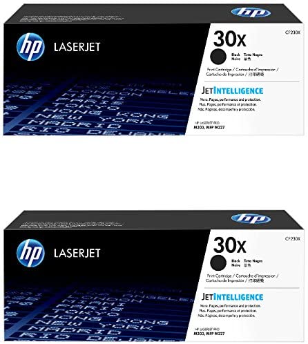 Genuine HP  2-Pack 30X (CF230X) Black Toner Cartridge, High Yield,