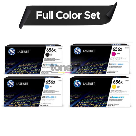 HP 656X Full SET  CF460X CF461X CF462X CF463X Original HP Toner Cartridge  Black, Cyan, Yellow, Magenta