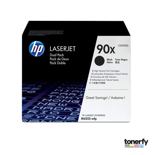 HP CE390XD Black Toner Cartridge Dual Pack