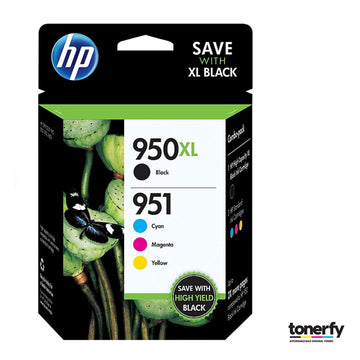 HP 950XL/951 Black High Yield, Cyan/Magenta/Yellow Standard Yield Ink Cartridges, 4/Pack (C2P01FN)