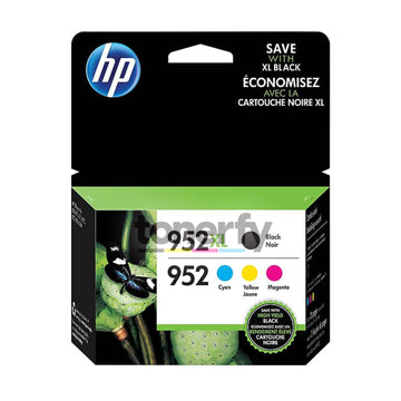 HP 952 Black/Cyan/Magenta/Yellow Standard Yield Ink Cartridge, 4/Pack