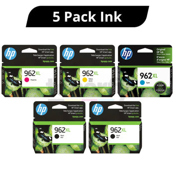 HP 962XL Twin Black, Cyan/Magenta/Yellow Ink Cartridges, High Yield, 5/Pack (6ZA57AN)
