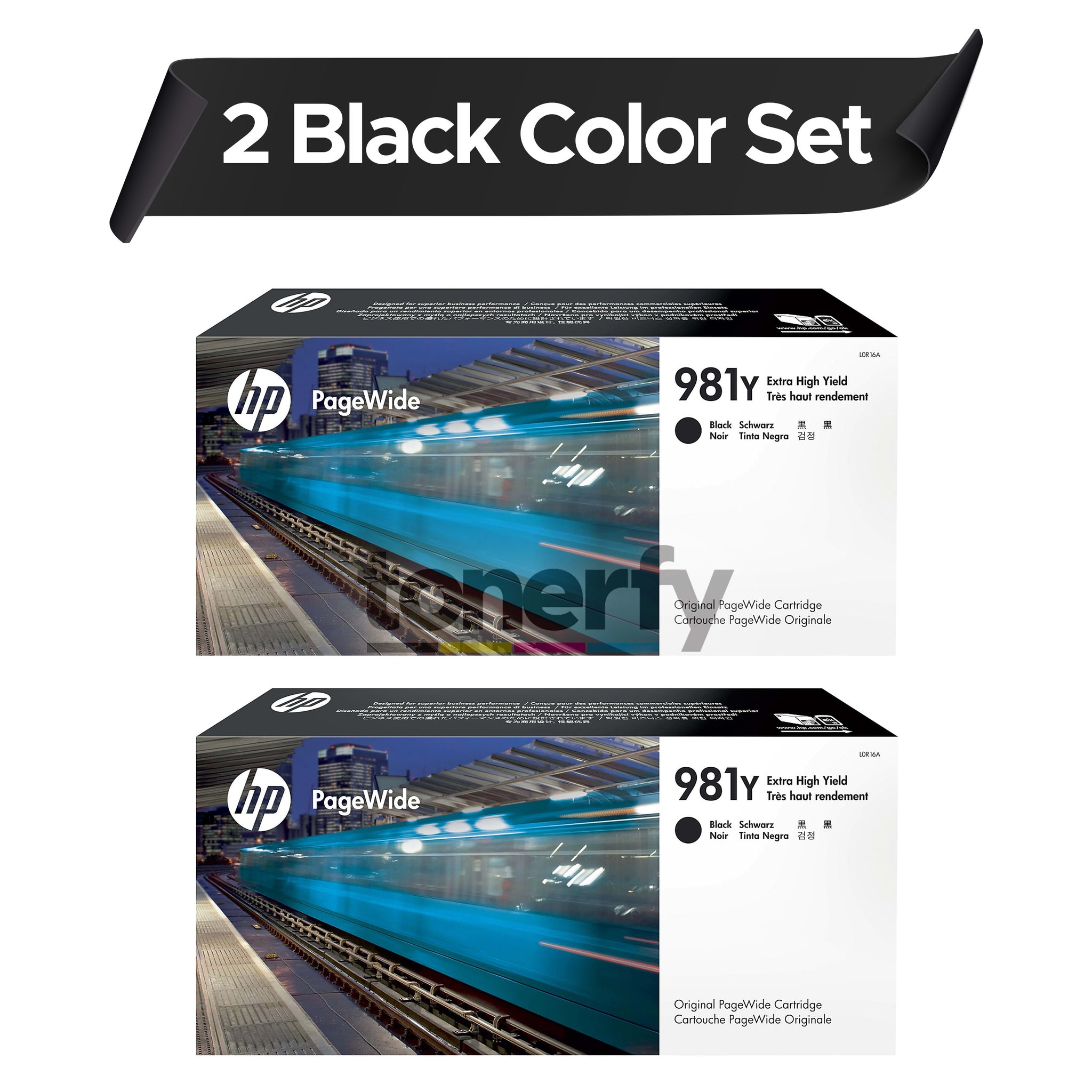 HP 981Y Black Extra High Yield Ink Cartridge (L0R16A) 2/Pack