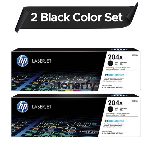 HP 2/PACK 204A Black Standard Yield Toner Cartridge (CF510A)
