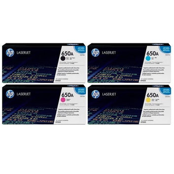 Original HP 650A SET | CE270A CE271A CE272A CE273A |  Toner Cartridge - Black, Cyan, Yellow, Magenta