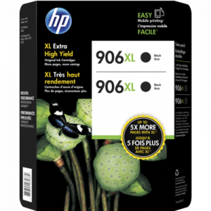 Genuine HP 906XL Twin-Pack of Extra High Yield Black Ink Cartridges (HP T0A42BN Twin-Pack)