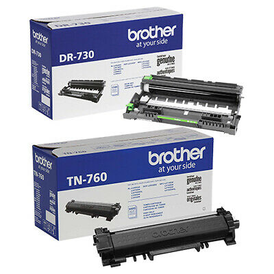 BRAND NEW ORIGINAL BROTHER DR730 / TN760 HIGH YIELD LASER TONER CARTRIDGE DRUM UNIT COMBO PACK