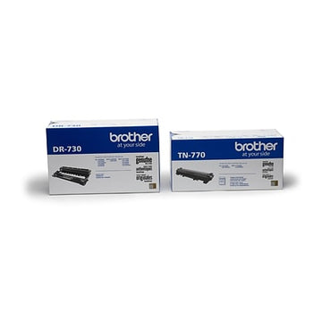 Brother Original 1 DR730 Drum Unit and 1 Brother TN770 Black Toner Cartridges, Extra High Yield