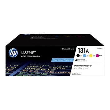 HP 131A Black/Cyan/Magenta/Yellow Standard Yield Toner Cartridge, 4/Pack (CF210AQ1 - VB)